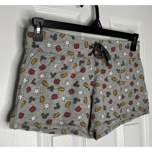 Disney Women's‎ All Over Scattered Mickey Pajama Bottom Shorts Grey Size Small - Picture 2 of 5